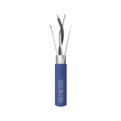 Bobina de 305 Metros (1000 Pies) / Cable 2 x 22 AWG / Color Azul / Blindado / Plenum / Trenzado para Aplicaciones de Transmisión de Datos a Alta Velocidad para Automatización, EIA-485, BACnet y Otros Sistemas de Comunicación
