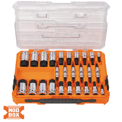 Juego de Dados Moleteados / SAE-Métrico-Hex-Torx® / 13 Piezas por Set / Acabado Moleteado para Mejor Agarre / Marcado en Relieve / Incluye Llaves Cuadradas