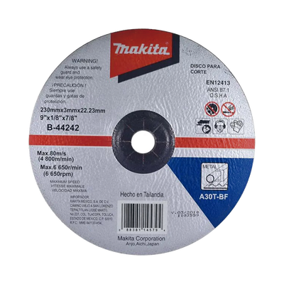 Disco de corte para metal de 9″