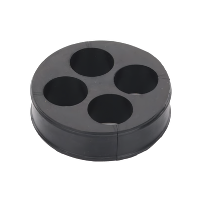 Inserto de Caucho de 4″ Con Cuatro Orificios para Cable de 7/8 in