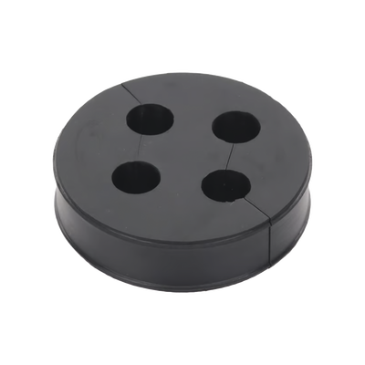 Inserto de Caucho de 4″ Con Cuatro Orificios para Cable de 3/8 in
