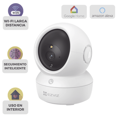 Camara PT 3 Megapixel / Wi-Fi de Doble banda 2.4 / 5 GHz / Vision Nocturna A Color / Detección de Ruidos Fuertes / Seguimiento Inteligente / Deteccion de Humanos / Audio de Dos Vías / MicroSD512GB