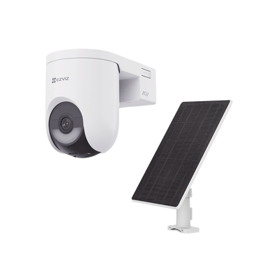 Kit Cámara PT 4G y Wi-Fi / 2K+ (4Megapixel)  / IA Detección Humano-Vehiculo / Color Nocturno / Batería 5200 mAh / IP65 / Incluye  Panel Solar 5W IP65
