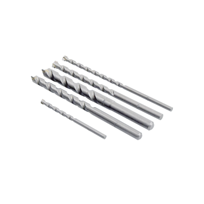 Juego de 5 Pzas. de Broca para Concreto, Zanco Recto (3/16″, 1/4″, 5/16″, 3/8″ y 1/2″).
