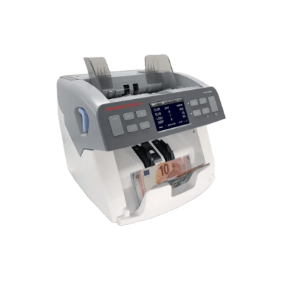 Contador Valorador de Billetes Multi-Moneda / Doble Sensor CIS con Detección MG, IR, UV / 1500 Billetes por Minuto / Lectura de Números de Serie / Reconocimiento Automático de Divisas / Pantalla Táctil 3.5 / 3 Divisas Simultane