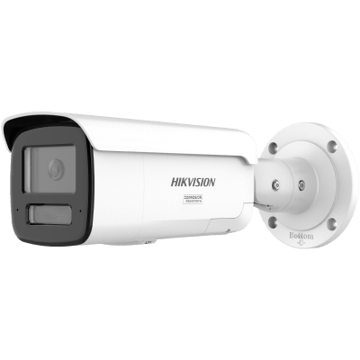 [Dual Light + ColorVu 3.0 + HikAI] Bala IP 4 Megapixel / Lente 4 mm / 60 mts IR + Luz Blanca / Exterior IP67 / Estrobo Azul y Rojo / WDR 130 dB / ACUSENSE 3.0 / Metal / NEMA 4X / ACUSEEK