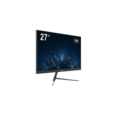 Monitor LED Full HD (1080p) de 27″ / Bocinas Integradas / 100 Hz / Ideal para CCTV, Oficina y Hogar / Entrada HDMI-VGA / VESA (100 X 100) / Uso 24/7 / IPS / Ultra Delgado