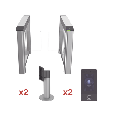 Kit de Torniquete con Terminales Faciales incluidas / Montajes Incluidos / Izquierdo y Derecho / Carril de 90 cms / 3,000,000 MCBF / 4 Pares de IR
