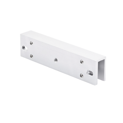 Montaje en «U» para Instalación de Chapa Magnética DS-K4H258S en Puerta de Cristal (Vidrio)
