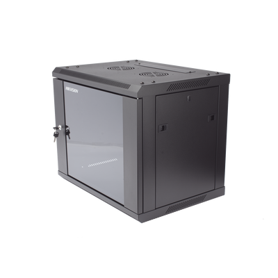 Gabinete para Montaje en Pared – Piso / Puerta de Cristal Templado / Cuerpo Fijo / 9 Unidades de Rack / 19″ / Fabricado en Acero