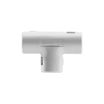 Unión en «T» para tubería rígida, recomendado para cable eléctrico, PVC Auto-extinguible, de 25 mm