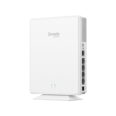 Access Point Wi-Fi 6 GPON Desktop / AX1800 1.8 Gbps / 4 Puertos Gigabit + 1 FXS / Gestión Omada Unificada / Cobertura 140 m² (1500 ft²) / Hasta 120 Clientes / MU-MIMO 2×2 / OFDMA
