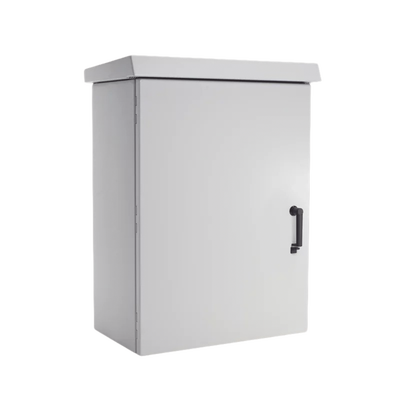 Gabinete Para Exterior OSP ComLine de 12 UR, 600 mm de Ancho, 500 mm de Profundidad De Aluminio, Color Gris Claro Con Protección NEMA 4/12/4X/3/3R; IP66