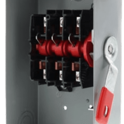 Interruptor de Seguridad GNF322RA, 240Vca, 3 polos, 60 Amp, sin portafusibles, Nema 3R.