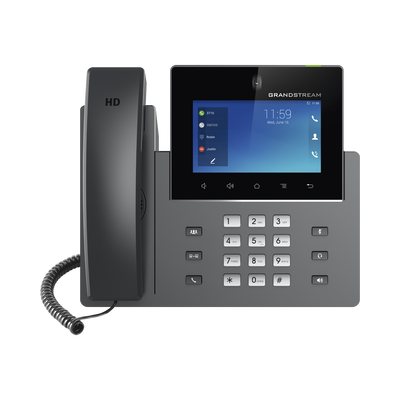 Videoteléfono IP GXV3450 para Android / Pantalla Táctil Capacitiva de 5 Pulgadas 1280 x 720 / Cámara CMOS de 2 Megapíxeles / Wi-Fi 5 y Bluetooth 5.0 / 16 Líneas SIP / PoE/PoE+ / Android 11 / Videoconferencia HD 720p