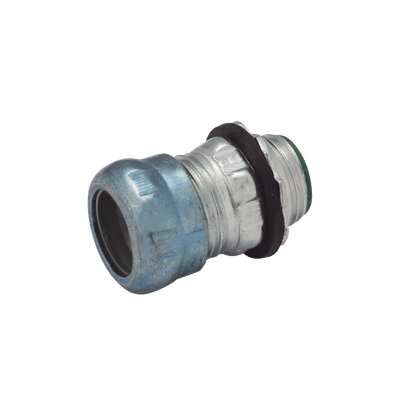 Conector de Compresión Impermeable aislado de Acero Galvanizado para Pared Delgada de 3/4″ .