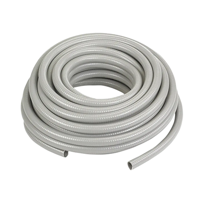 Manguera hermética flexible tipo PolyTuff no metálica, gris de 1/2″, 100 pies. Uso comercial/industrial.