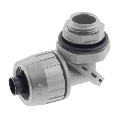 Conector Multi Posición de Nylon de 3/4″ para Tubería Liquidtight Polytuff.