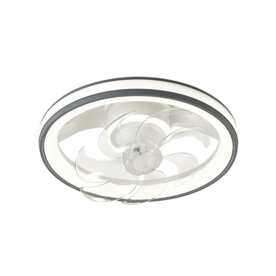 Ventilador de Techo con Luminario LED de  110 V CA 50/60 Hz /  88 W /4500 Lm / 6500 – 4 000 – 2 700 K /3 Tonos de Luz / 500 mm / 6 Velocidades / Dimeable /Color Blanco y Gris.