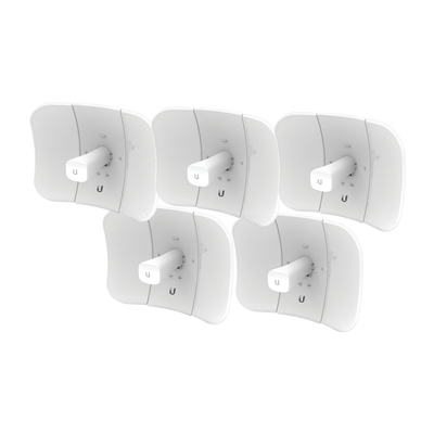 Kit de 5 LiteBeam 2×2 MIMO airMAX AC GEN2 CPE hasta 450 Mbps, 5 GHz (5150 – 5875 MHz) con antena integrada de 23 dBi