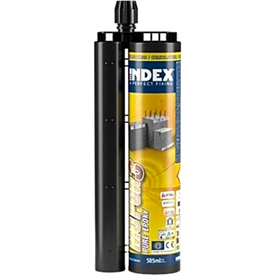 Resina Epoxico Puro 3:1 para Concreto Fisurado y Armado, Taladros Inundados, Vibraciones y Aplicaciones Estructurales / Curado Lento / Para Cargas Sísmicas Categoría C1 y C2 / Contenido 585 ml.