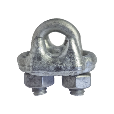 Nudo/ Perro/ Abrazadera Acero Forjado para Cable de 3/16″ Galv. Inmersión en Caliente.