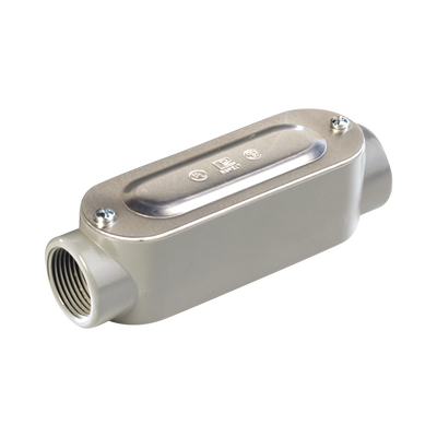 Caja oval roscada tipo C de 1 1/2″ (38.1 mm) Incluye tapa y tornillos.
