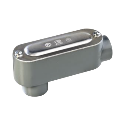 Caja oval roscada tipo LB de 2″ (50.8 mm) Incluye tapa y tornillos.