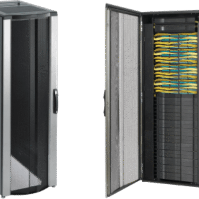 Gabinete Rack ProLine ConnecTek 42 UR 2000 x 800 x 1200 mm con Capacidad 1134 kg Acero, Color Negro Con Organizadores Laterales Frontal y Traseros Incluidos