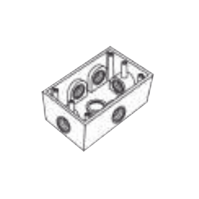 Caja Condulet FS de 3/4″ (19.05 mm ) con seis bocas a prueba de intemperie.