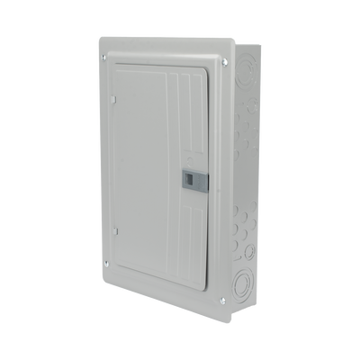 Centro de carga trifásico 3 Fases, 4 Hilos para interruptores QP, de 12 polos – 24 circuitos, 120/240vca, Barras de aluminio 125 Amp, Nema 1, uso interior. Incluye tapa.
