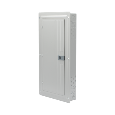 Centro de carga trifásico 3 Fases, 4 Hilos para interruptores QP, de 24 polos – 42 circuitos, 120/240vca, Barras de aluminio 200 Amp, Nema 1, uso interior. Incluye tapa.