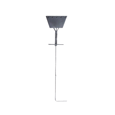 Ancla de Piso Tipo Paleta 5 Orificios para Retenida. Placa: 3/4″, Redondo: 1″, Altura: 210 cm. Galv. Inmersión.