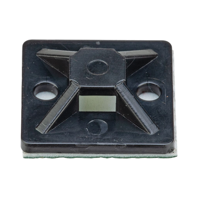 Montaje-Sujetador Adhesivo STRONGHOLD de 4 Vías de 3/4″ x 3/4″ x 1/4″, Color Negro, Nylon 6.6 Retardante de Llamas V-2, Paquete de 100pz