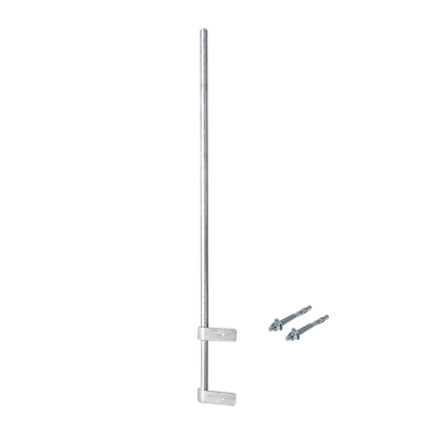Mástil Liviano de Pared de 1.5 m (Diam. 1-1/4″) con Cejas de Fijación Soldadas, ¡No se gira! Incluye Taquetes para instalación.