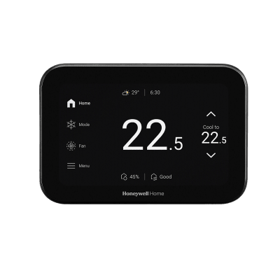 Termostato Inteligente ElitePRO / S1200 Smart Thermostat / Negro / Pantalla 5″ / 4H-2C Bomba Calor / 3H-3C Convencional / Control IAQ / Video Doorbell / Redlink+WiFi+Bluetooth+Matter