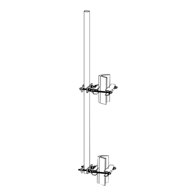 Montaje lateral con Mástil de 1.9″ diam. x 6′ (1.8m) longitud.