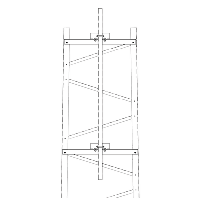 Brazo para Sección #4 Torre Titan con Herrajes y Mástil de 6′ (1.8m).
