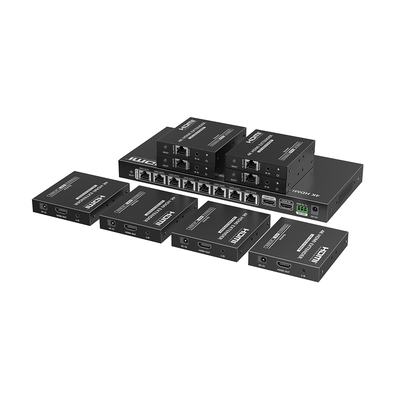 Kit Divisor y Extensor HDMI | 1×8 | Hasta 70 m |Resolución 4K @ 60 Hz |  Cat 6/6a/7 | IPCOLOR | CERO LATENCIA | Puerto S/PDIF | EDID | RS232 | Salida Loop / PoC