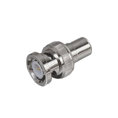Adaptador en Línea para 75 Ohm, de Conector BNC Macho a RCA Hembra en Aplicaciones de Audio-Video para Cámaras, Monitores y DVR’s.