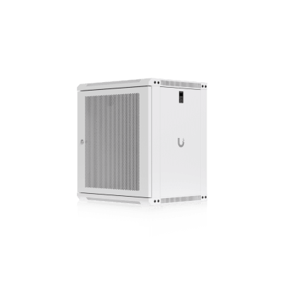 UACC Rack Cabinet 12U (550x 450 mm) – Gabinete Cerrado para Montaje en Pared con Puerta Frontal Perforada, Totalmente Ensamblado con Ventiladores Integrados y Paneles Removibles