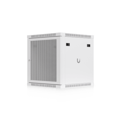 UACC Rack Cabinet 12U (598 x 600 mm) – Gabinete Cerrado para Montaje en Pared con Puerta Frontal Perforada, Totalmente Ensamblado con Ventiladores Integrados y Paneles Removibles
