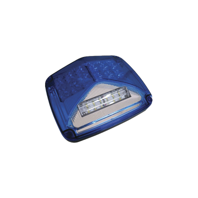 Luz de advertencia de 8 X 6″, Color Azul, Con Luz de Trabajo Clara, Ideal para Ambulancias