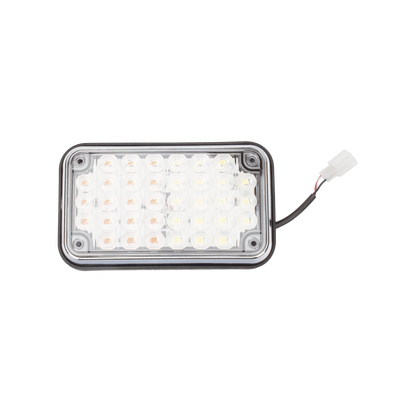 Luz de Advertencia de 6X4″, Bicolor Rojo/Claro, Ideal para Ambulancias