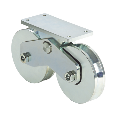 339V – Rueda Doble de 16 cm / Capacidad Para Puertas de hasta 1920 Kg / Canal Tipo V