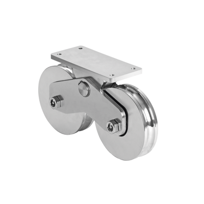 Rueda Doble de 12 cm / Capacidad Para Puertas de hasta 1200 kg / Canal Tipo «U»