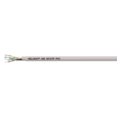 Cable de Red LAN PVC HELUKAT CAT5e / 4 Pares 24 AWG / 6.4 mm Ø Exterior / Certificación CC-Link IE / Clase CPR Eca