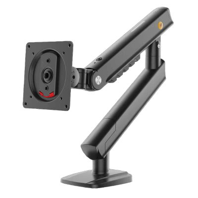 Brazo Ergonómico para Monitor / Soporte 17″-32″ / Carga 2-7 kg / Ajuste de Tensión / Rotación ±90° / Instalación Abrazadera o Pasacables