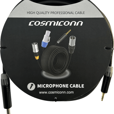 Cable 6.35mm a 3.5mm, conectores color negro MP3X-B – MTP3C-BG, length 5m