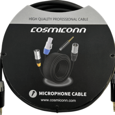 Cable 3.5mm a 3.5mm, conectores color negro MTP3C-BG, length 5m